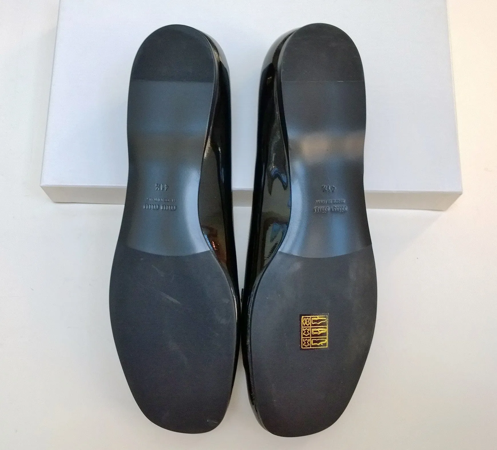 Miu Miu Black Patent Loafers New Flats Shoes