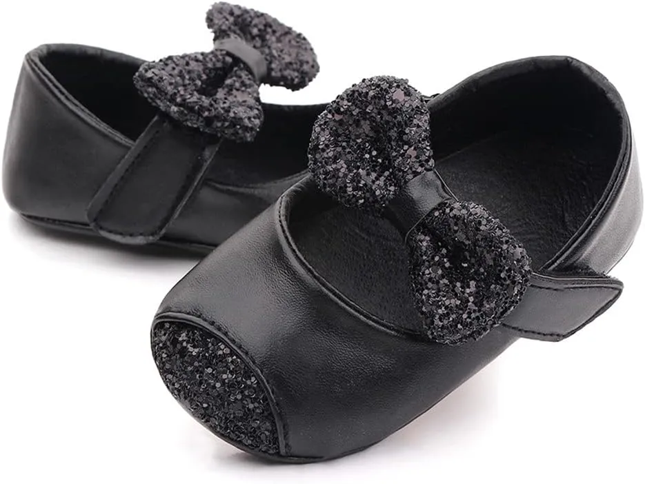OAISNIT Baby Girl Shoes Mary Jane Flats Anti-Slip Princess Wedding Dress Infant Girl Soft Lightweight Crib Shoes