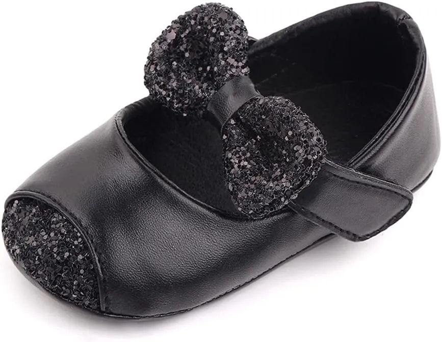 OAISNIT Baby Girl Shoes Mary Jane Flats Anti-Slip Princess Wedding Dress Infant Girl Soft Lightweight Crib Shoes