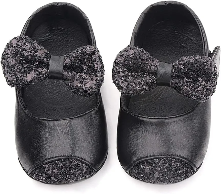 OAISNIT Baby Girl Shoes Mary Jane Flats Anti-Slip Princess Wedding Dress Infant Girl Soft Lightweight Crib Shoes