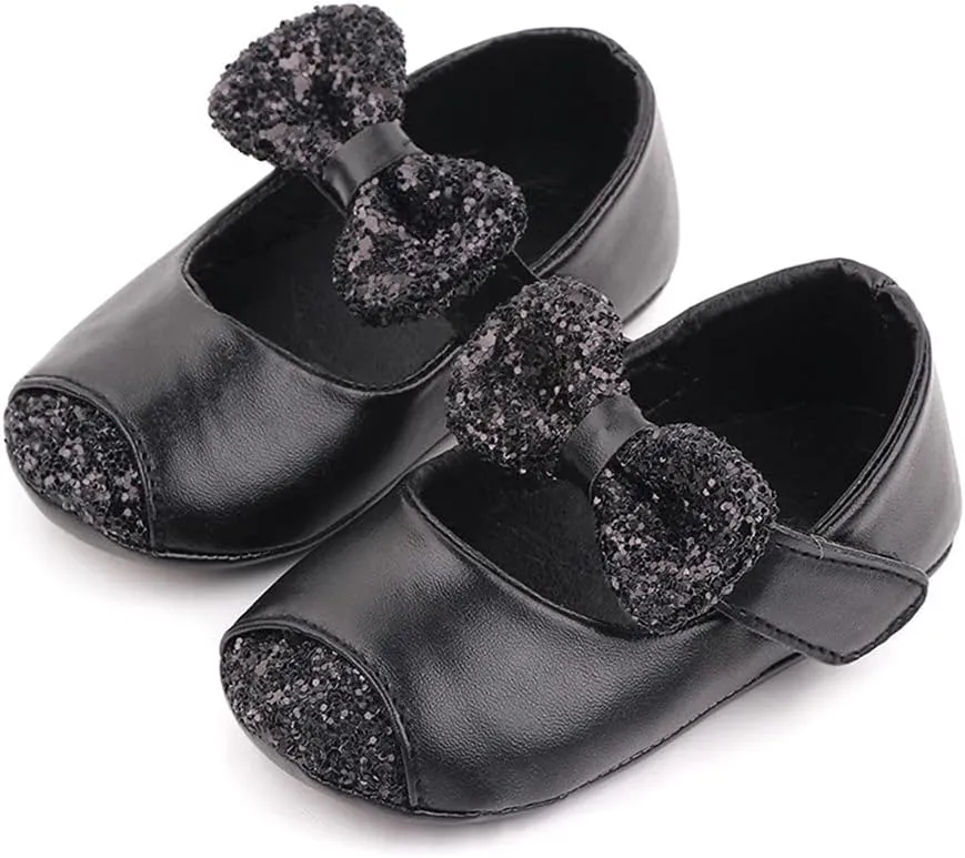 OAISNIT Baby Girl Shoes Mary Jane Flats Anti-Slip Princess Wedding Dress Infant Girl Soft Lightweight Crib Shoes