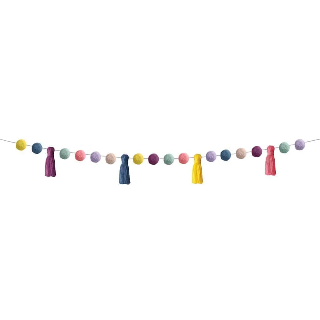 Oh Happy Day Pom-Poms and Tassels Garland