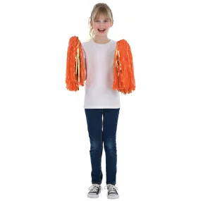 Orange Cheerleading Pom Poms, 2 Count