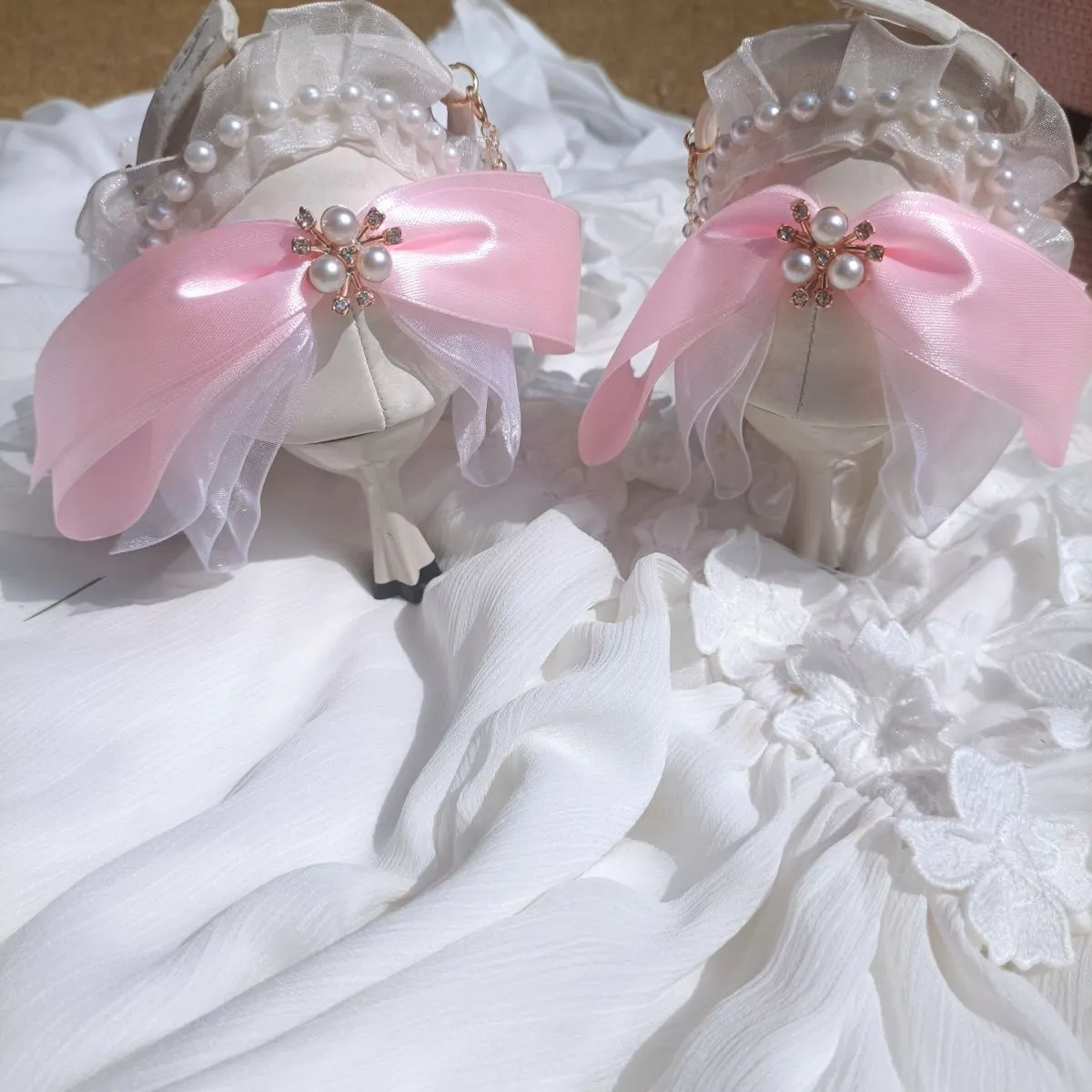 Original bride high heels lolita pink blue stiletto