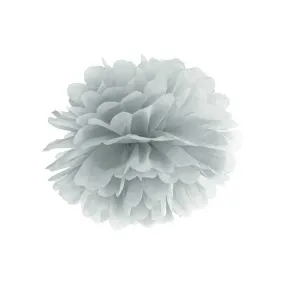 Paper Pom Pom Decoration (35cm) - Silver