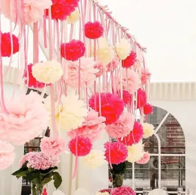 Party set - 100 mixed size custom colour pompoms