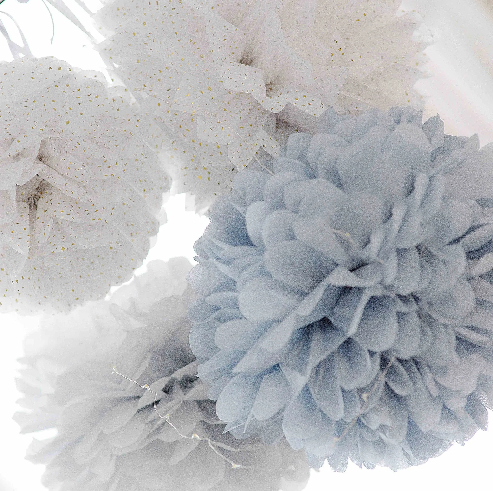 Party set - 100 mixed size custom colour pompoms