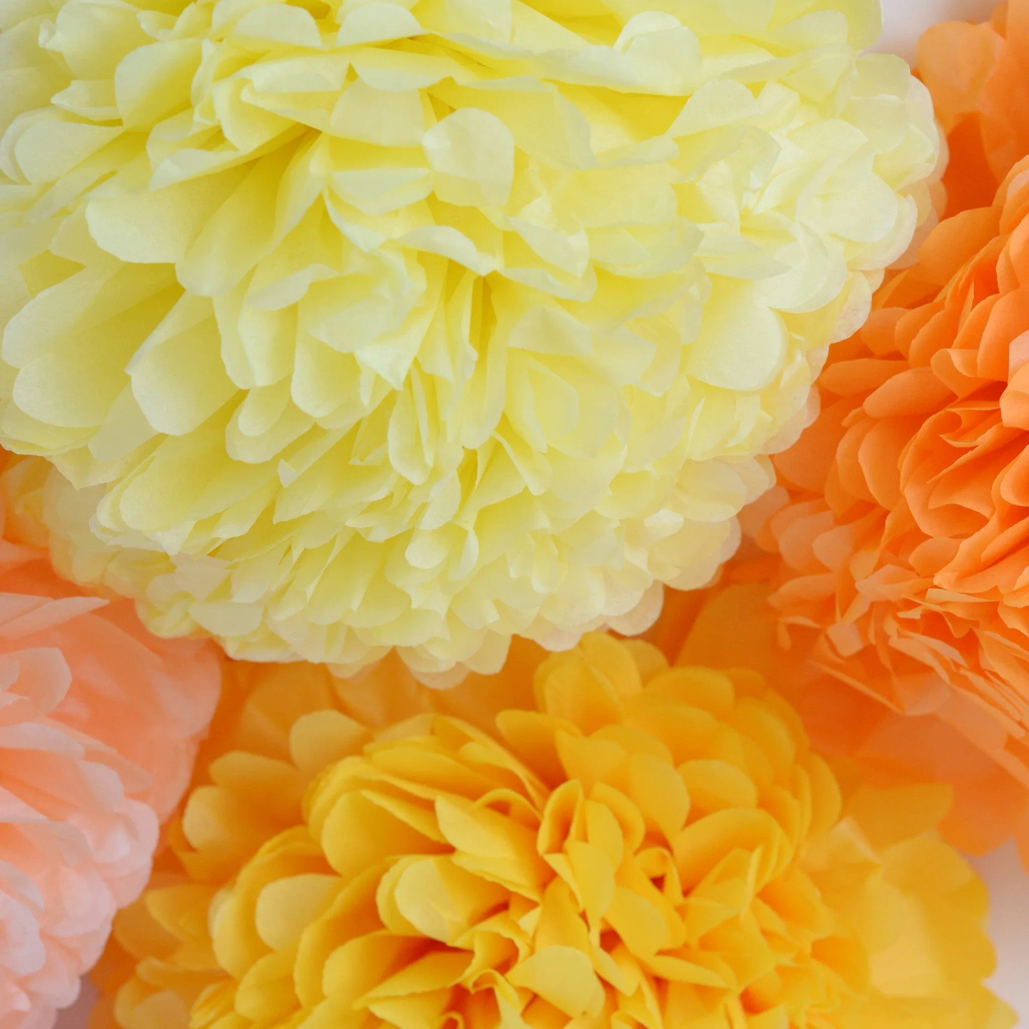 Party set - 100 mixed size custom colour pompoms