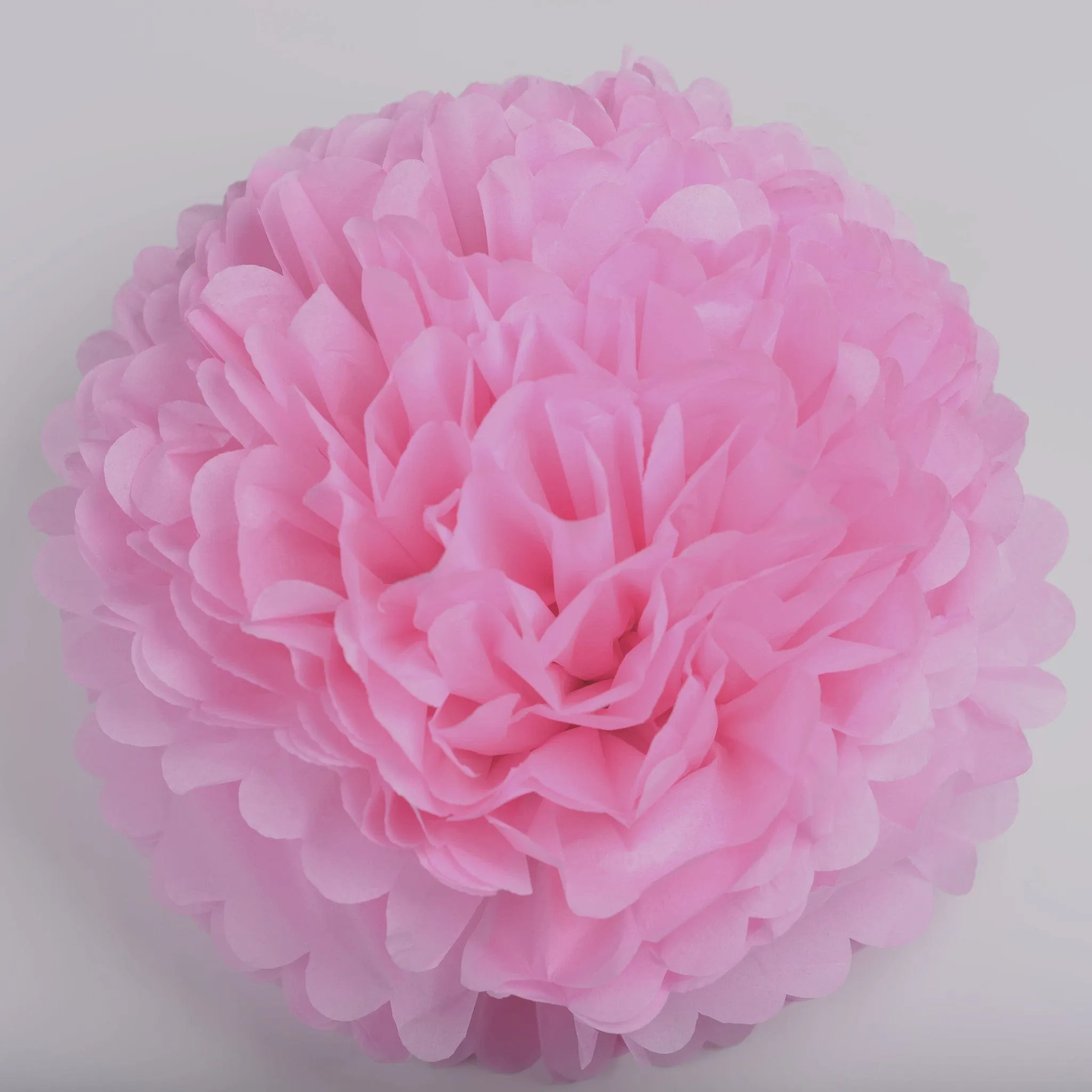 Raspberry tissue paper pom pom