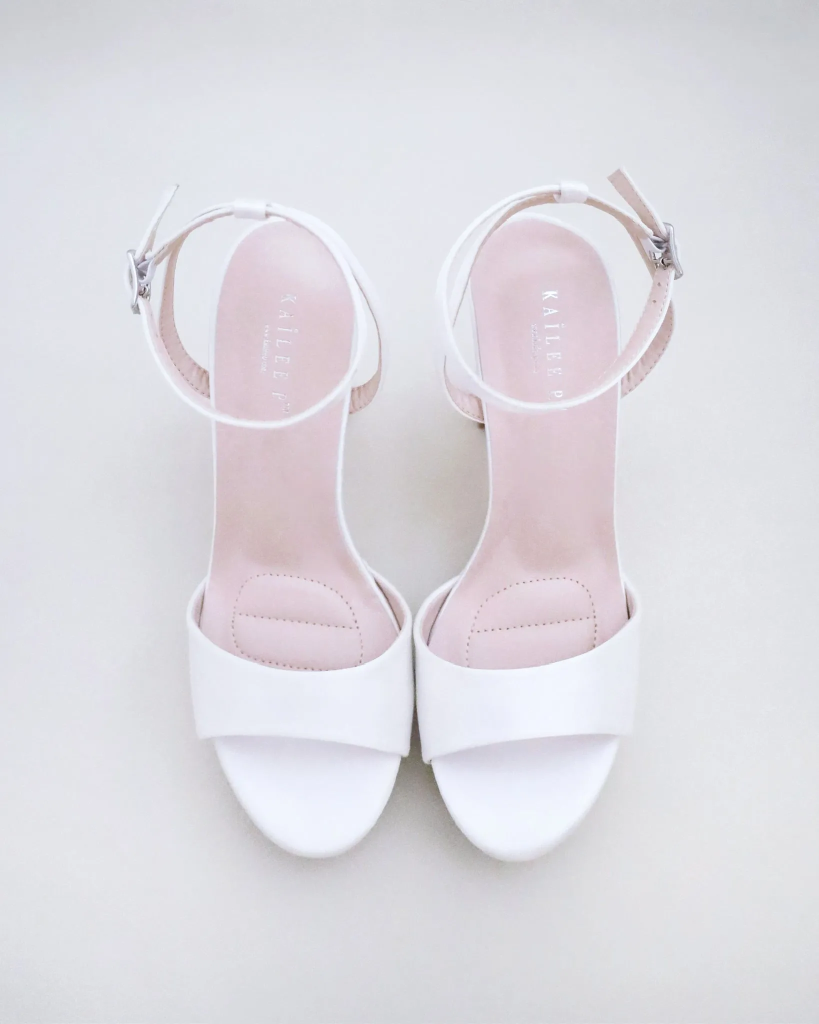 Satin Platform Block Heel Wedding Sandals