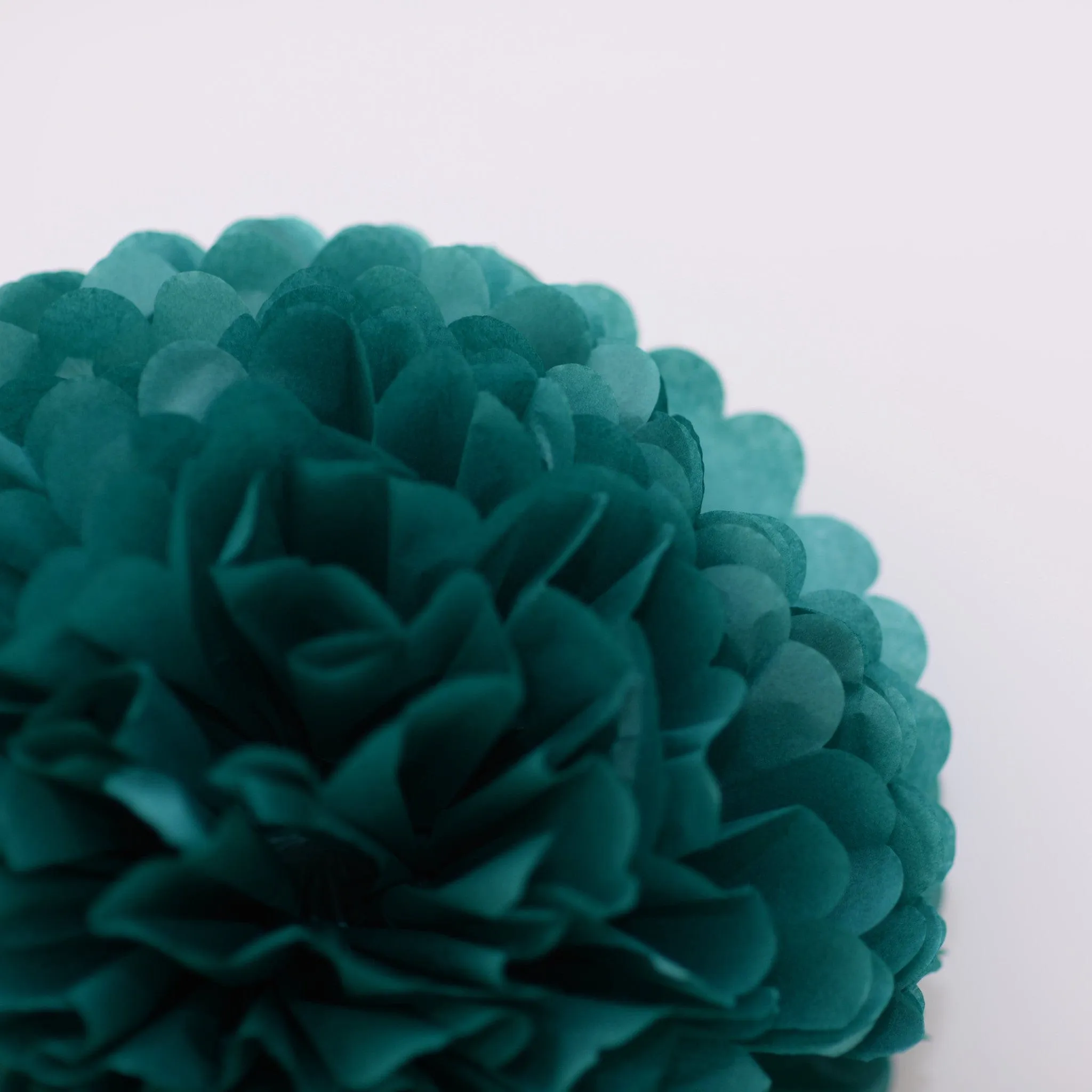Teal tissue paper pom pom
