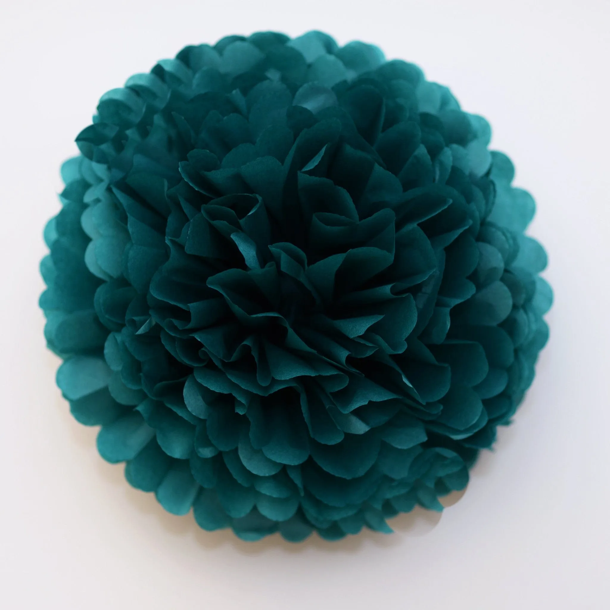 Teal tissue paper pom pom
