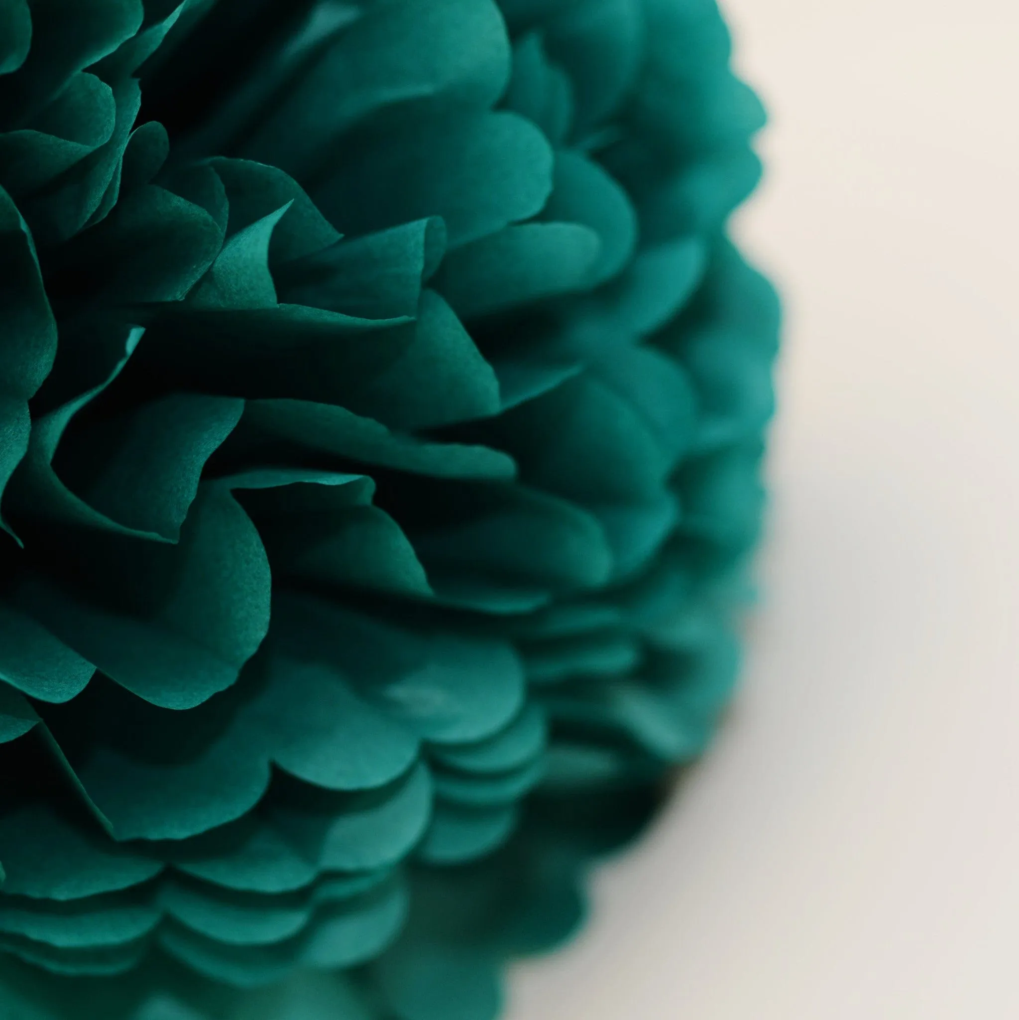 Teal tissue paper pom pom