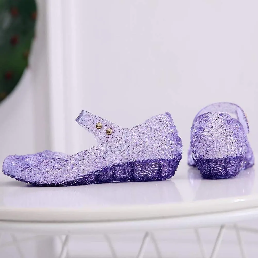 techcity Princess Girls Sandals Dress Up Dance Party Cosplay Jelly Shoes for Kids Toddler Mary Janes