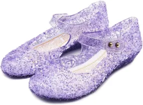 techcity Princess Girls Sandals Dress Up Dance Party Cosplay Jelly Shoes for Kids Toddler Mary Janes