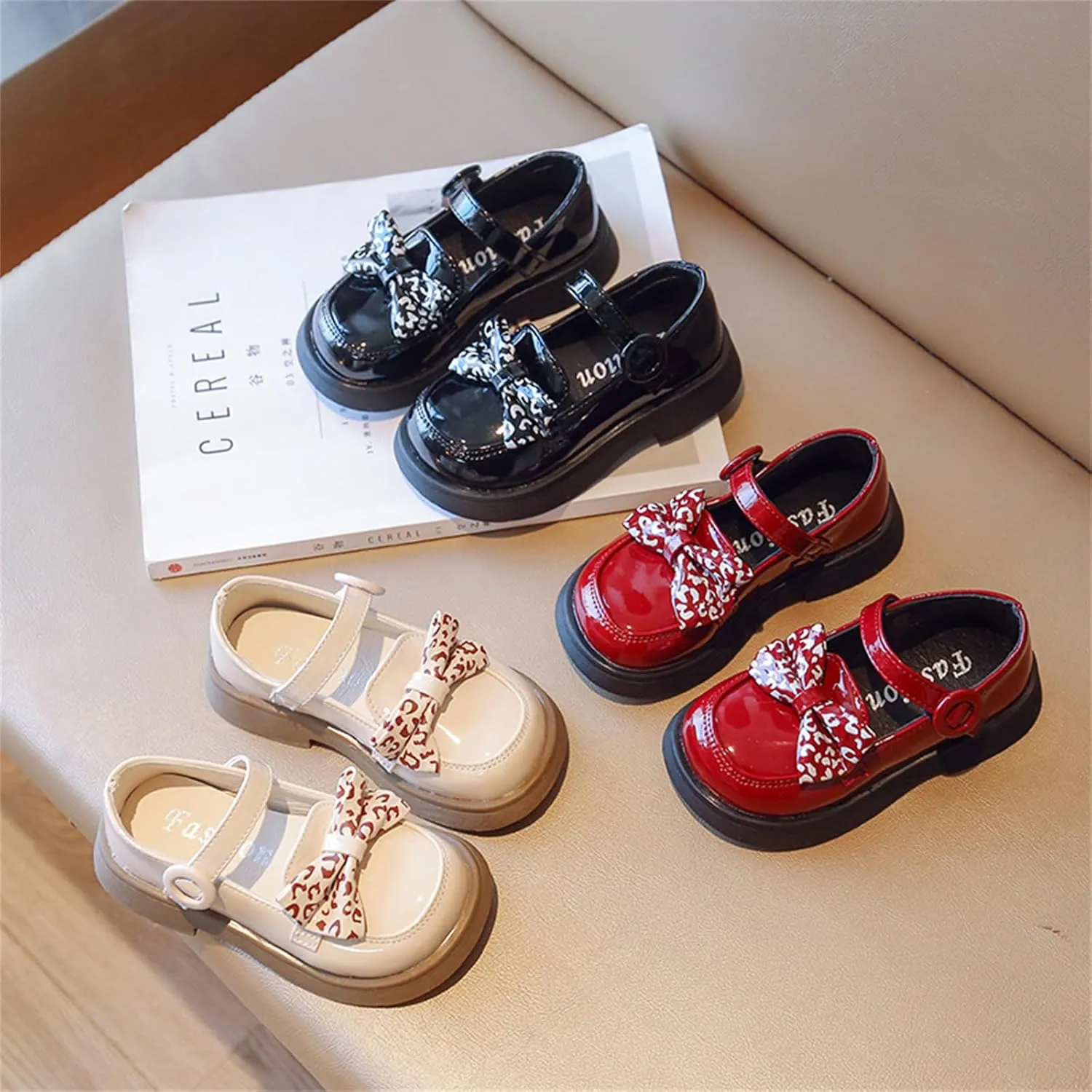 Toddler Little Girls Mary Jane Dress Shoes Loafers School Uniform Flats for Girls Thick Non-Slip Sole Casual Shoe