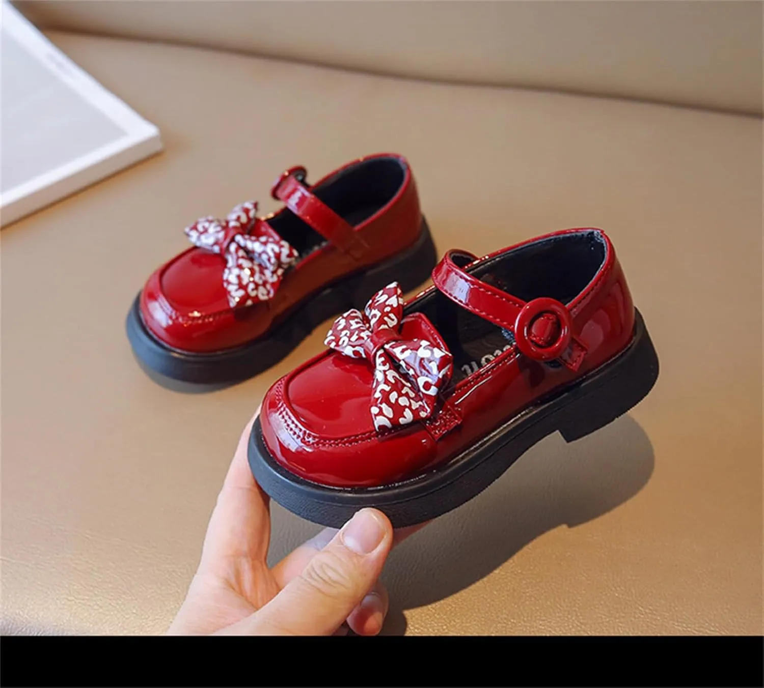 Toddler Little Girls Mary Jane Dress Shoes Loafers School Uniform Flats for Girls Thick Non-Slip Sole Casual Shoe