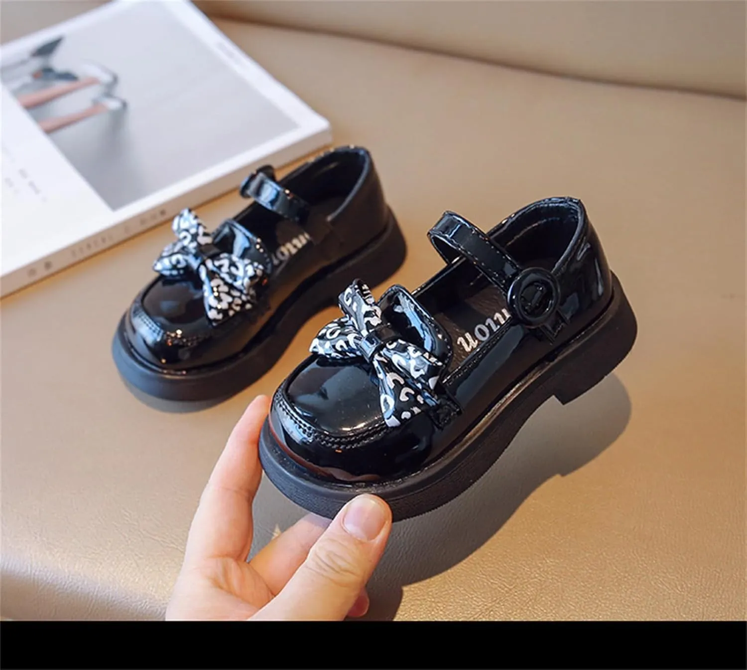 Toddler Little Girls Mary Jane Dress Shoes Loafers School Uniform Flats for Girls Thick Non-Slip Sole Casual Shoe