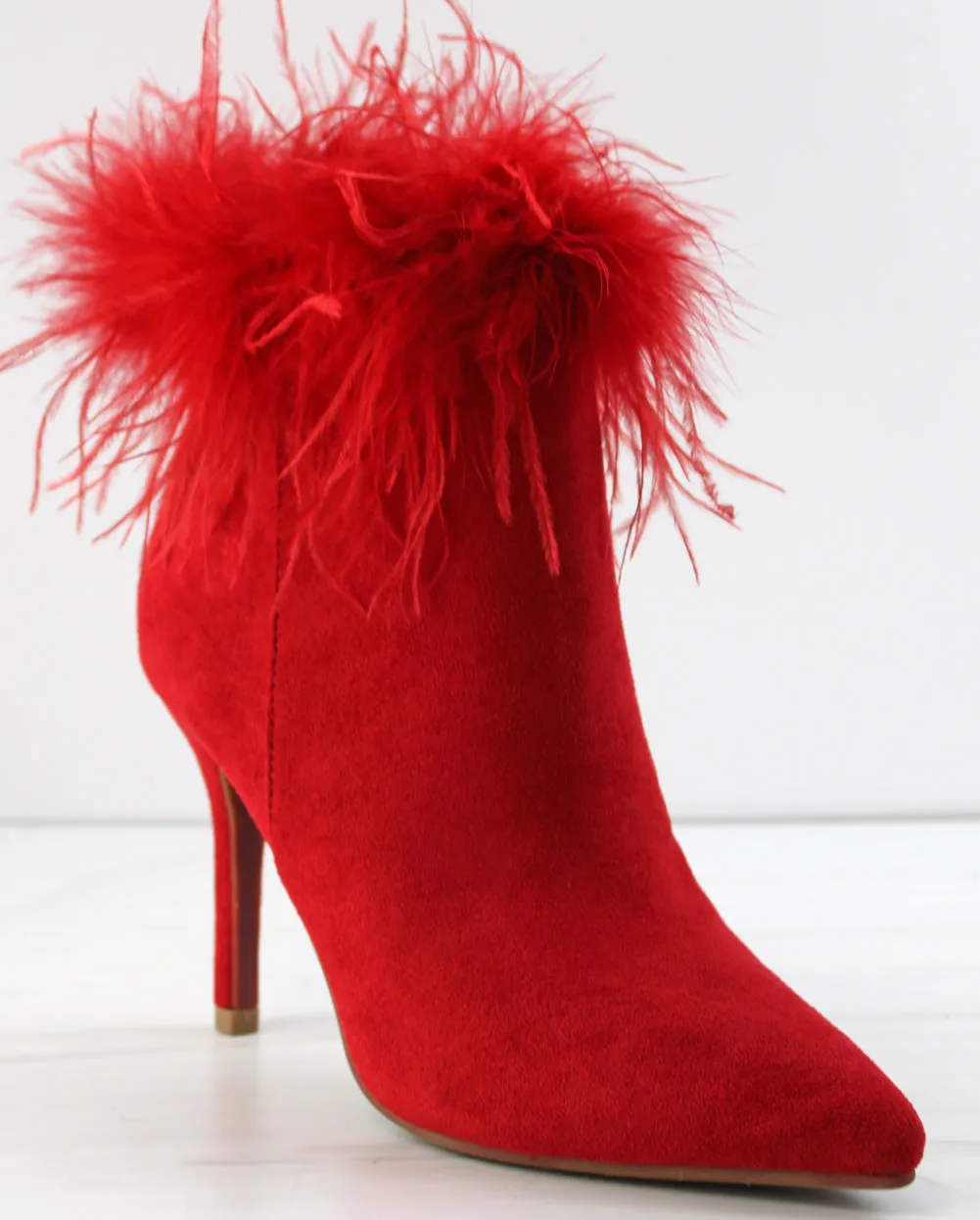 Vienna 99 Women's Fur Lined Pointed Toe Stiletto Heeled Booties