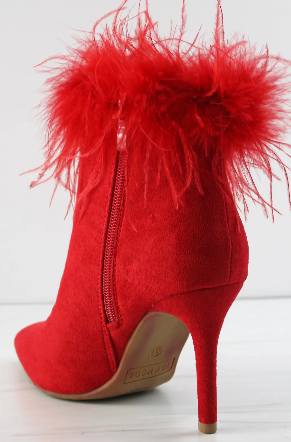 Vienna 99 Women's Fur Lined Pointed Toe Stiletto Heeled Booties