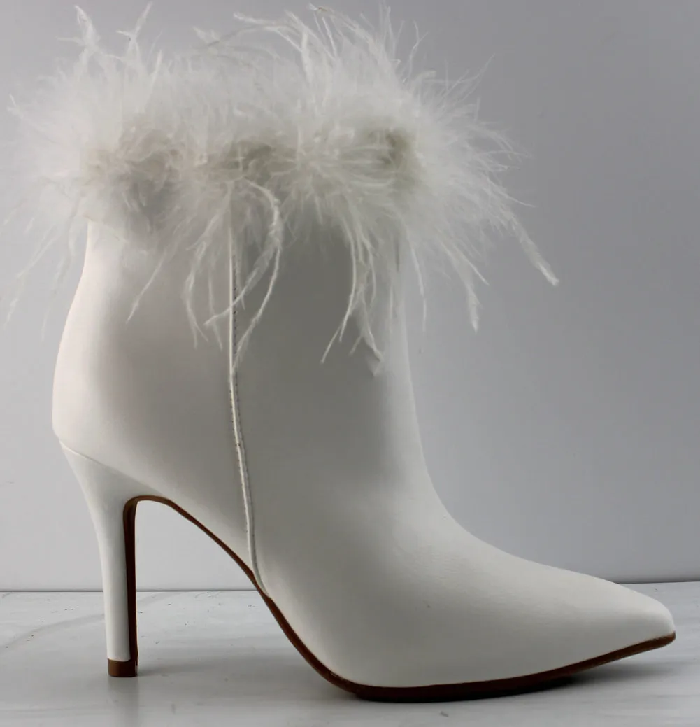 Vienna 99 Women's Fur Lined Pointed Toe Stiletto Heeled Booties