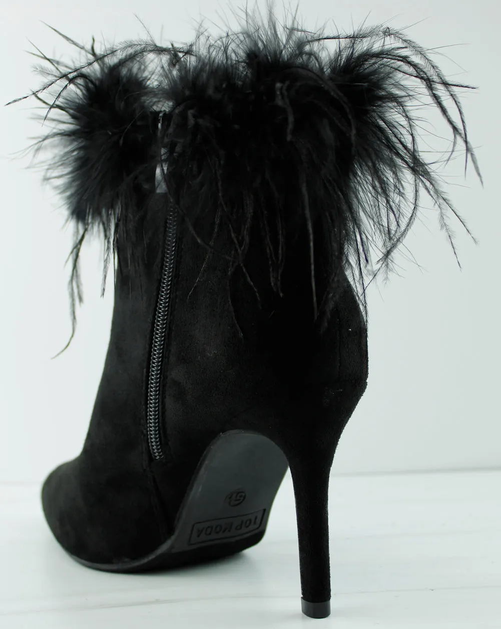 Vienna 99 Women's Fur Lined Pointed Toe Stiletto Heeled Booties