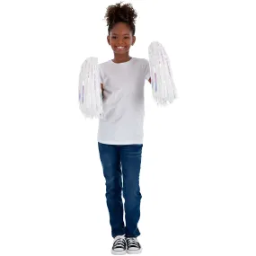 White Cheerleading Pom Poms, 2 Count