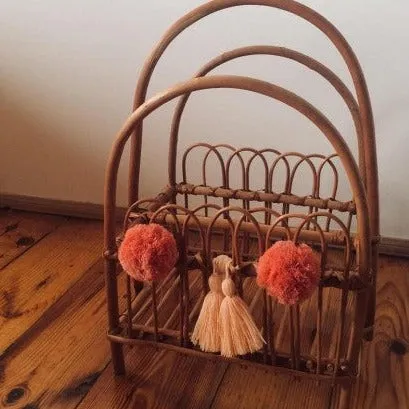 Wicker Book Stand - Natural