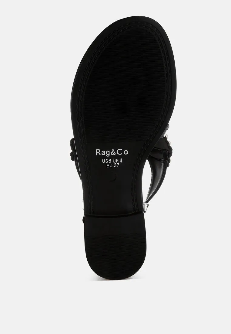 Zalata Pearl Studded Flats